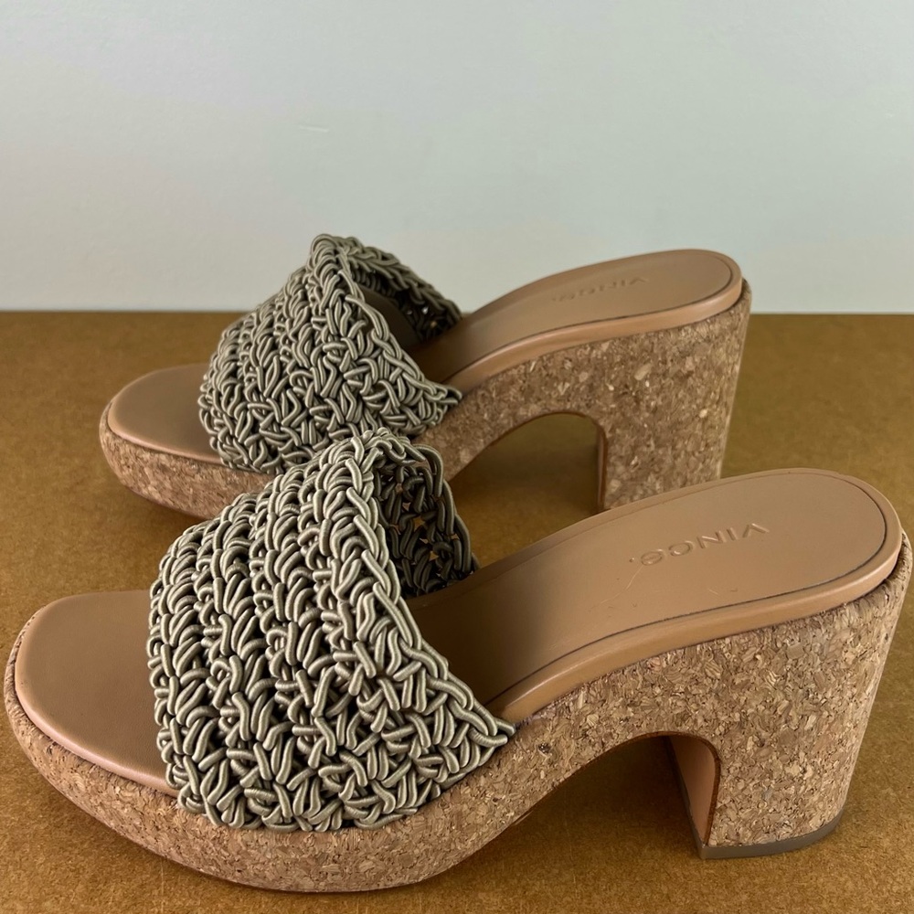 NEW VINCE CROCHET PLATFORM SANDALS - Picture 7 of 13